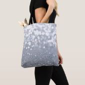 Sparkle und glänzend silberner Glitzer abstrakt Tasche (Von Nahem)