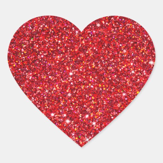 Sparkle und Glitzer-Aufkleber Herz-Aufkleber (Vorderseite)
