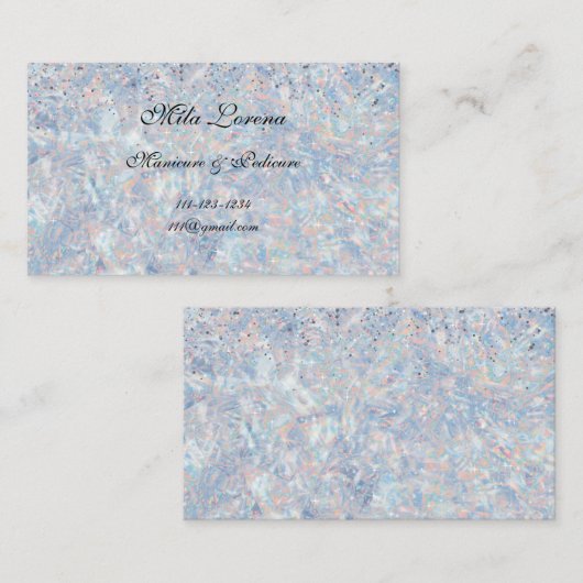 SPARKLE UND SCHEIN MIT UNSEREM OPAL THEMA VISITENKARTE (Vorne/Hinten)