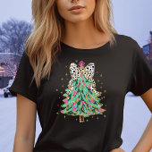 Sparkle und Shine Coquette Glitzer Weihnachtsbaum T-Shirt