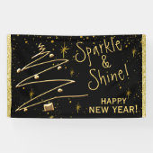 Sparkle und Shine, ein glücklicher Sylvester Banner (Horizontal)