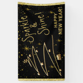 Sparkle und Shine, ein glücklicher Sylvester Banner (Vertikal)
