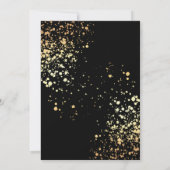 Sparkle und Shine Gold Schwarz Neujahr Party Einladung (Rückseite)