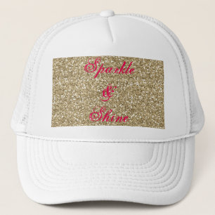 Sparkle und Shine Imitate Gold Glitzer und Hot Pin Truckerkappe