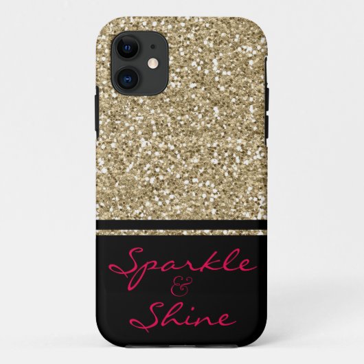 Sparkle und Shine Imitats Glitzer Case-Mate iPhone Hülle (Rückseite)