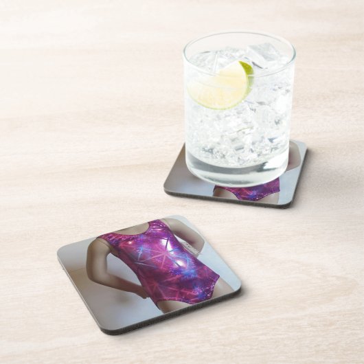 Sparkle und Shine Leotard Lover Getränkeuntersetzer (Rechte Seite)