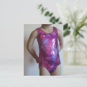 Sparkle und Shine Leotard Lover Postkarte (Stehend Vorderseite)