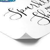 Sparkle und Shine Wasserfarbe Diamant Inspiration Poster (Ecke)