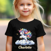 Sparkle unicorn magischer Cloud-Name schwarz T-Shirt