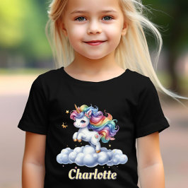 Sparkle unicorn magischer Cloud-Name schwarz T-Shirt