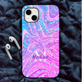 Sparkle unicorn Regenbogen gürtelig Marmor Kunst C Case-Mate iPhone Hülle