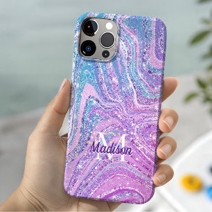 Sparkle unicorn Regenbogen gürtelig Marmor Kunst C iPhone 16 Hülle