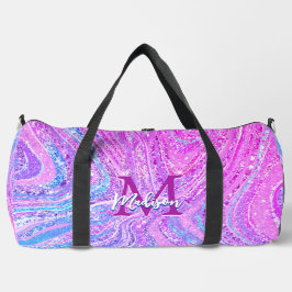 Sparkle unicorn Regenbogen gürtelig Marmorkunst ge Duffle Bag