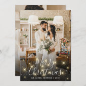 Sparkle Wedding Feiertagskarte (Vorne/Hinten)