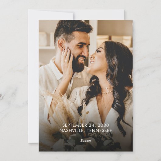 Sparkle Wedding Feiertagskarte (Rückseite)