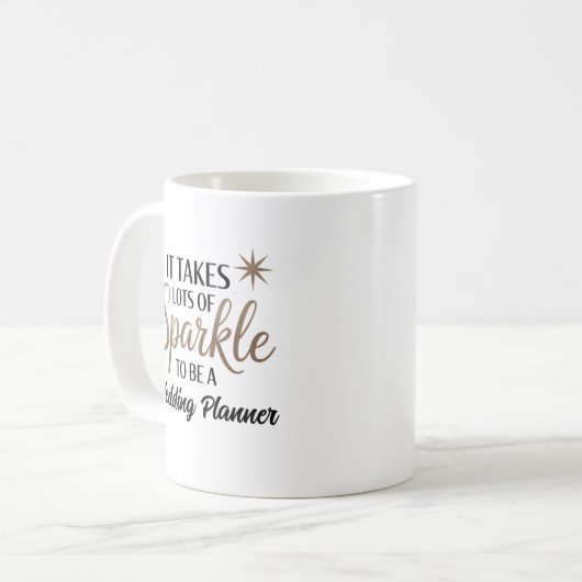 Sparkle Wedding Planner Kaffeetasse (Vorderseite Links)