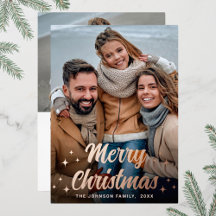 Sparkle Weihnachten 2 FOTO Gruß Rose Gold