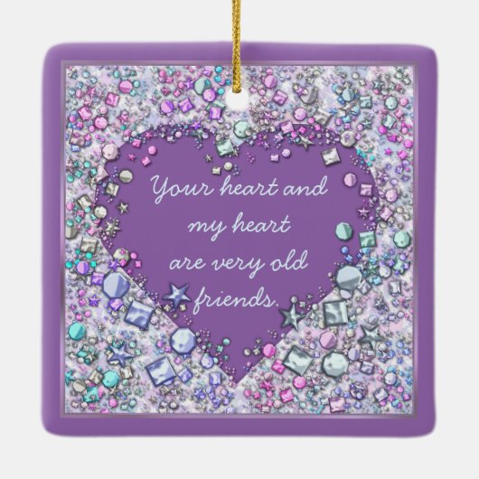 Sparkle wertvolle Edelsteine Keramikornament (Rückseite)