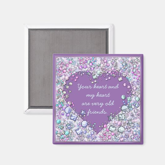 Sparkle wertvolle Edelsteine Magnet (Vorderseite/Rückseite)