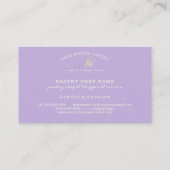 Sparkle Whisk Glitzer Rose Gold Bäckerei lila Visitenkarte (Rückseite)