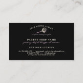 Sparkle Whisk Glitzer Rose Goldene Bäckerei Utensi Visitenkarte (Rückseite)