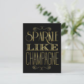 Sparkle wie Champagne Postkarte (Stehend Vorderseite)