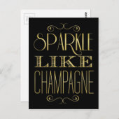 Sparkle wie Champagne Postkarte (Vorne/Hinten)