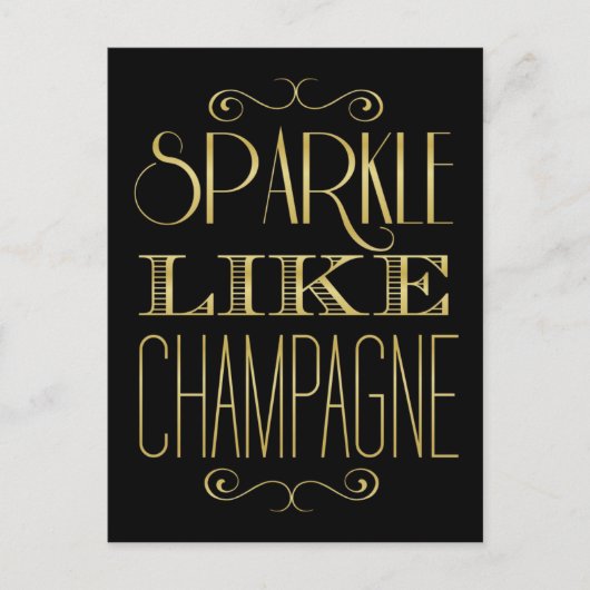 Sparkle wie Champagne Postkarte (Vorderseite)