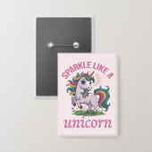Sparkle wie ein Einhorn Button (Vorderseite/Rückseite)