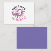 Sparkle wie eine Einhornflachkarte Mitteilungskarte (Vorne/Hinten)