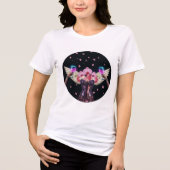 Sparkle Wings & Wine T-Shirt ✨ 🥂 Tri-Blend Shirt (Vorderseite)