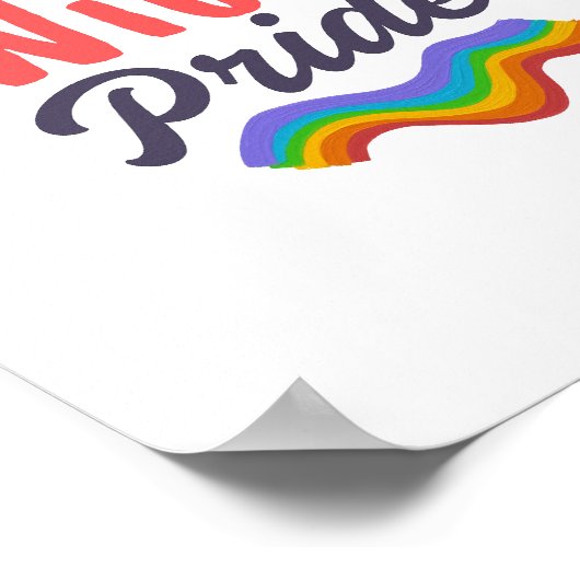 Sparkle with Pride - Bold Pride Rainbow  Poster  (Ecke)