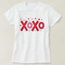 Sparkle XOXO Liebe Typografie Herzensstars auf Wei