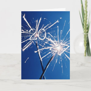 Sparkler 2026 feiertagskarte