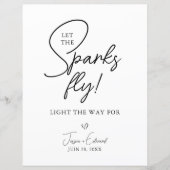 Sparkler abschicken Lass der Funken Fliegen Schwar (Vorderseite)