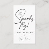 Sparkler abschicken Lass der Funken Fliegen Schwar Visitenkarte (Vorderseite)