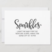 Sparkler-Absenderzeichen | Einfache Kalligrafie Einladung (Vorderseite)
