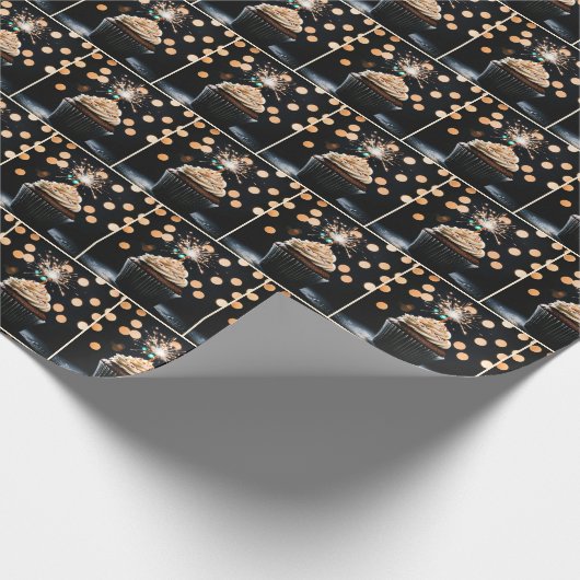 Sparkler am Geburtstag Geschenkpapier (Ecke)