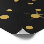 Sparkler bitte ein Zeichen in Gold und Schwarz neh Poster (Ecke)