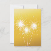 Sparkler Gold Wedding RSVP Karte (Rückseite)
