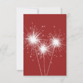 Sparkler in Red Wedding RSVP (Rückseite)