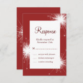 Sparkler in Red Wedding RSVP (Vorne/Hinten)