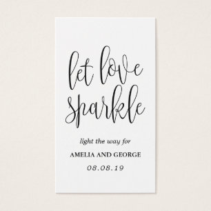 Sparkler Send off Tags Schöne Kalligraphie