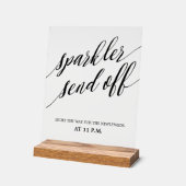 Sparkler send off Wedding  Acrylschild (Winkel)
