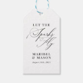 Sparkler Send Off Wedding Elegante Moderne Geschenkanhänger (Vorderseite)