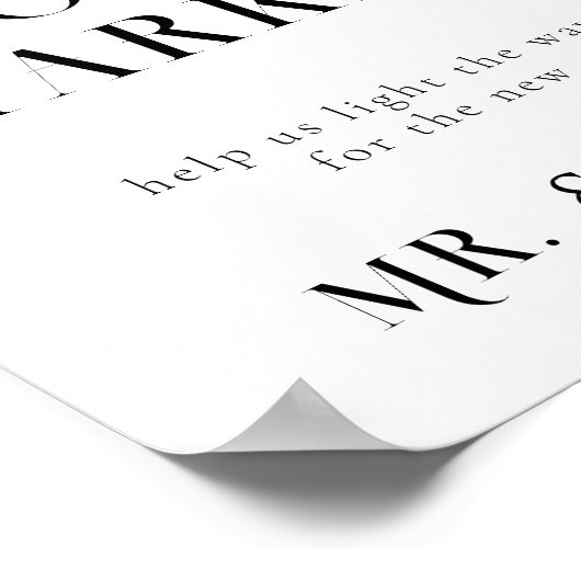 Sparkler Send Off Wedding Sign Poster (Ecke)