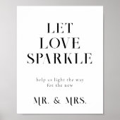 Sparkler Send Off Wedding Sign Poster (Vorne)