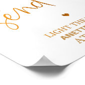 Sparkler sendet Hochzeitszeichen 8x10 Poster (Ecke)