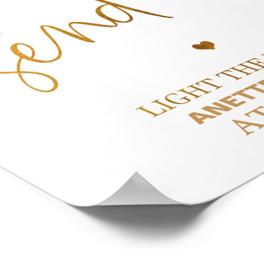 Sparkler sendet Hochzeitszeichen 8x10 Poster (Ecke)