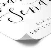 Sparkler Sendoff Elegantes Zeichen für Hochzeiten Poster (Ecke)